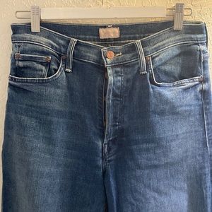 Mother Tomcat Roller cropped wide leg jeans size 30